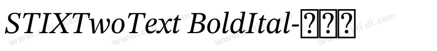 STIXTwoText BoldItal字体转换